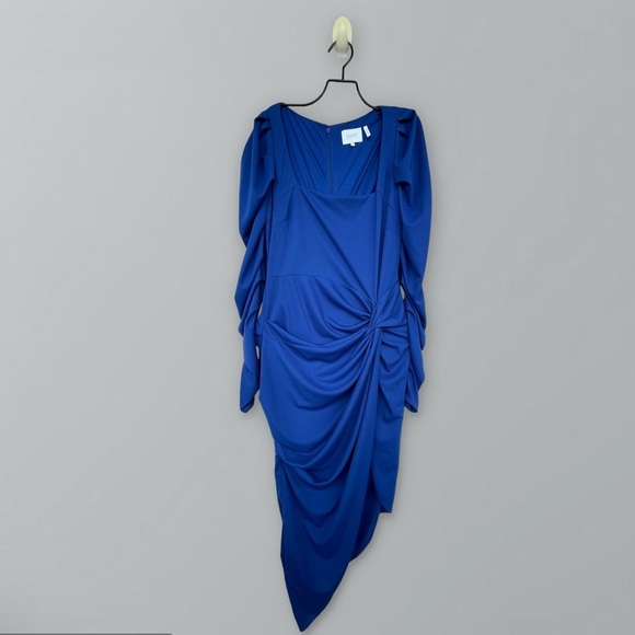 One33 Social Square-Neck Long-Sleeve Ruched Dress size 8 - Picture 2 of 13